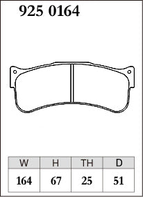 Dixcel GT Type Brake Pads - Rear - Brembo 6pot TH25 D51