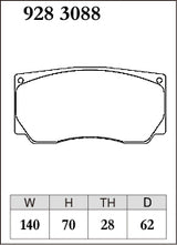 Dixcel RE Type Brake Pads - Front - Brembo X93.45.11 28mm