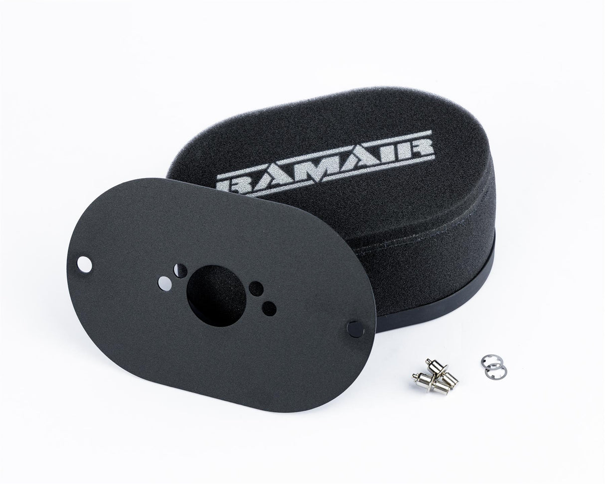 Ramair Carburettor Foam Air Filter with Baseplate to fit SU HS2 1.25in (32mm Mini Offset) - 65mm Internal Height