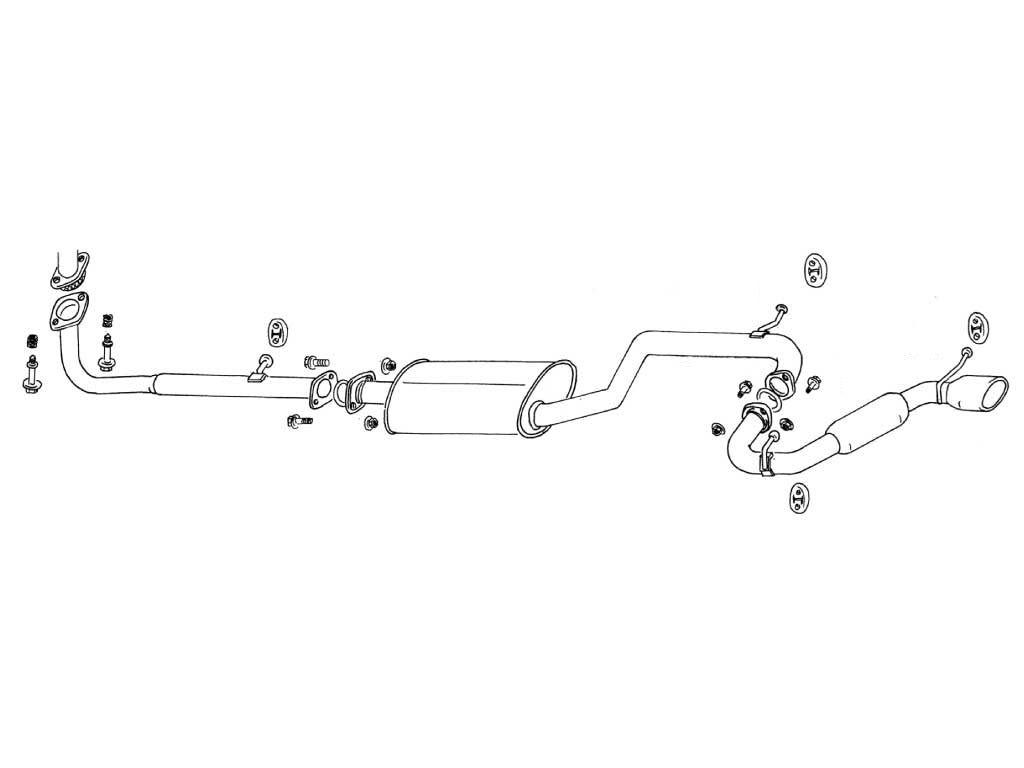 Fujitsubo Legalis K Exhaust - Daihatsu Move Turbo L600/602S