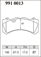 Dixcel ES Type Brake Pads - Front - Brembo 6pot Caliper
