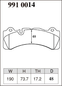 Dixcel ES Type Brake Pads - Front - Brembo 6pot Caliper