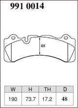 Dixcel ES Type Brake Pads - Front - Brembo 6pot Caliper