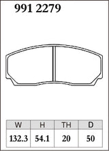 Dixcel Z Type Brake Pads - Front - AP 4pot CP3215D50-20mm