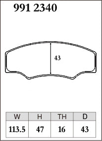 Dixcel ES Type Brake Pads - Front - AP Racing CP2340D40/43