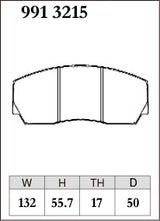 Dixcel ES Type Brake Pads- Front - AP Racing 4 Pot CP3307/5000/5200 D50