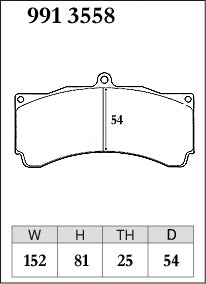 Dixcel RE Type Brake Pads - Front - AP 6pot CP3558 D54 TH25mm