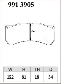 Dixcel ES Type Brake Pads - Front - AP Racing CP9660