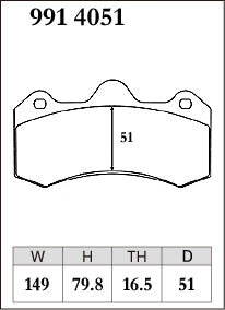 Dixcel ES Type Brake Pads - Front - AP Racing CP7040D51