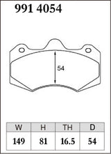Dixcel ES Type Brake Pads - Front - AP 6pot CP7040D54