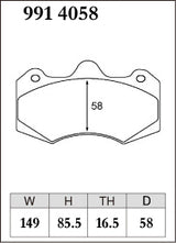 Dixcel ES Type Brake Pads - Front - AP 6pot CP7040D58/61