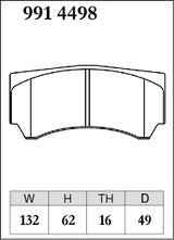 Dixcel Z Type Brake Pads - Front - Alcon RC4498 X 600