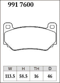 Dixcel Specom A Type Brake Pads - Front - AP 6pot CP7600 D46