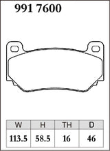Dixcel Specom B Type Brake Pads - Front - AP 4pot CP7600 D46