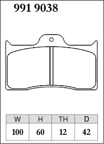 Dixcel M Type Brake Pads - Front - WILLWOOD CALIPER DINALITE