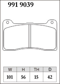Dixcel Specom A Type Brake Pads - Front - Wilwood Dynapro 15mm