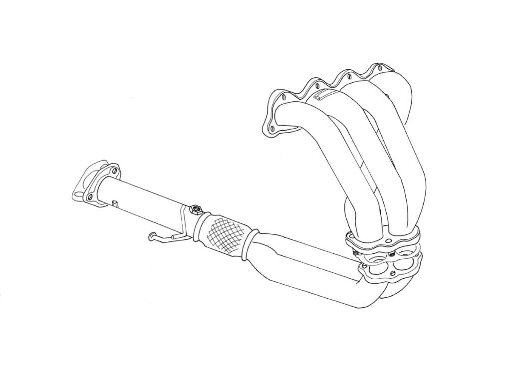 Fujitsubo Super Ex Basic Exhaust Manifold - Honda Accord Sir-T CF4