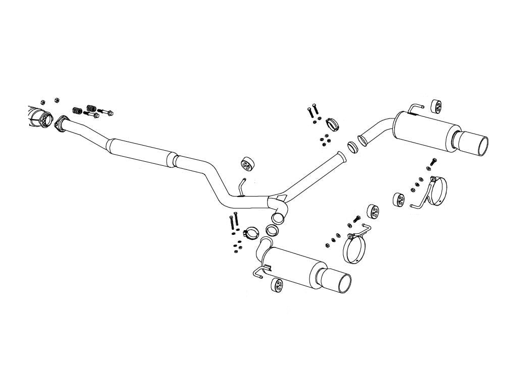 Fujitsubo Super R Exhaust - Subaru Legacy Touring Wagon 2.0 Gt BP