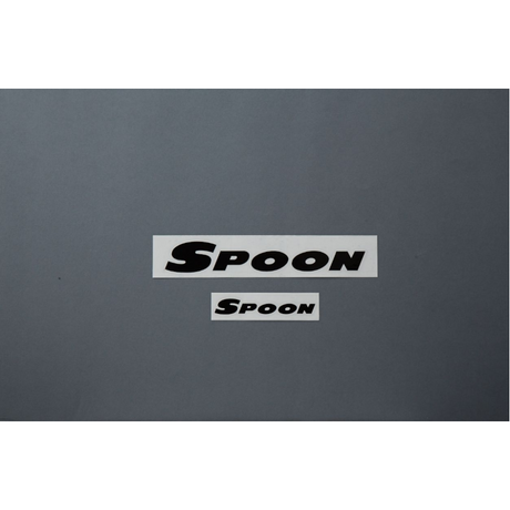 Spoon Sports Team Sticker Black 2 pcs Set, 200mm/100mm