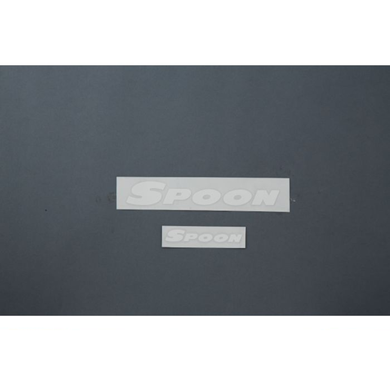 Spoon Sports Team Sticker White 2 pcs Set, 200mm/100mm