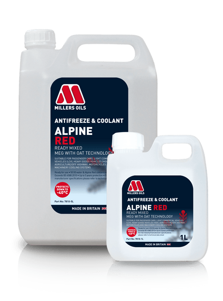 Millers Alpine Red Anti Freeze and Coolant Ready Mixed - 1L