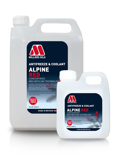 Millers Alpine Red Anti Freeze and Coolant Concentrate - 5L