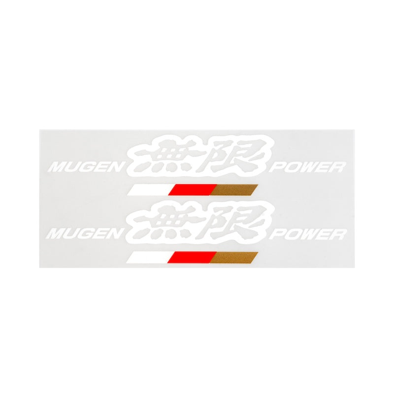 Mugen Power Sticker A, White - Large