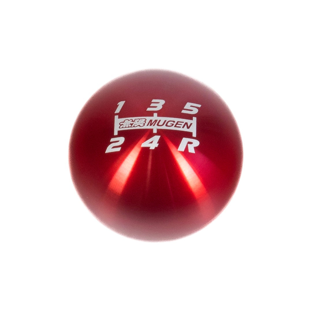 Mugen Aluminium Machined Shift Knob, 5 Speed - Red