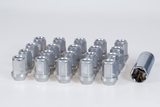 Deez Nuts 7075-T6 Aluminum Wheel Nuts, 20pcs - M14x1.5, Silver