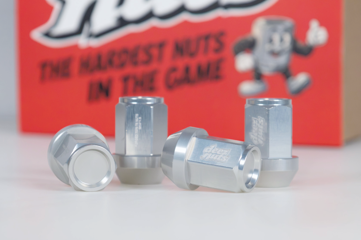 Deez Nuts 7075-T6 Aluminum Wheel Nuts, 20pcs - M14x1.5, Silver