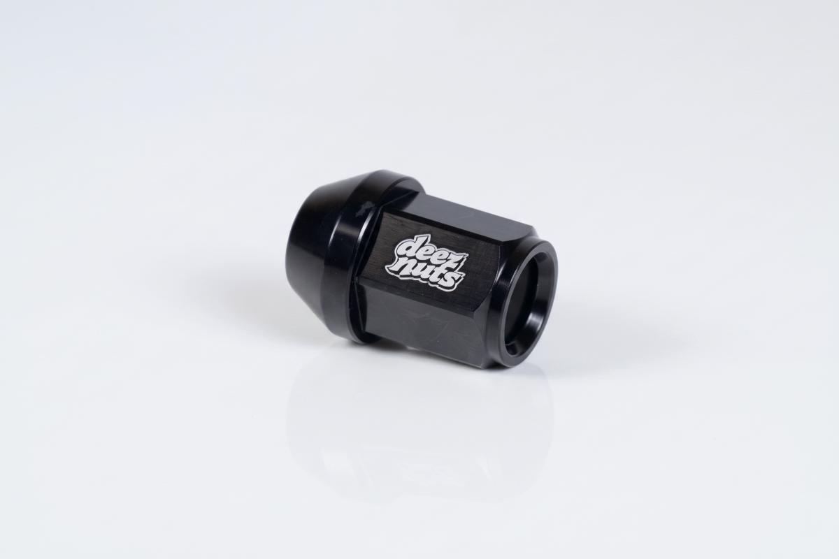 Deez Nuts 7075-T6 Aluminum Wheel Nuts, 20pcs - M12x1.25, Black