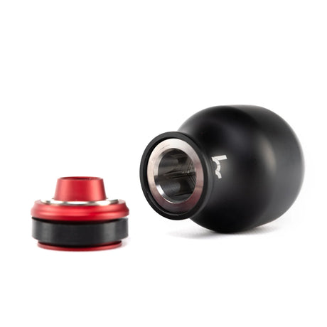 Hybrid Racing Chicane Shift Knob and Collar - Black Knob/Red Collar