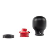 Hybrid Racing Chicane Shift Knob and Collar - Black Knob/Red Collar