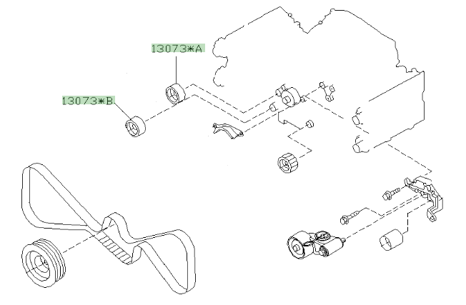 Subaru Timing Belt Idler Pulley