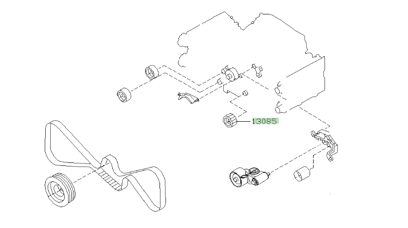 Subaru Toothed Timing Belt Idler Pulley