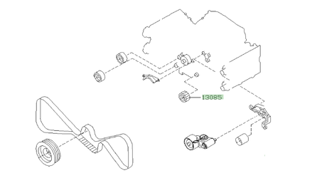 Subaru Toothed Timing Belt Idler Pulley