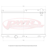 PWR Advanced Cooling 55mm Radiator - RX7 FD Series 6-8