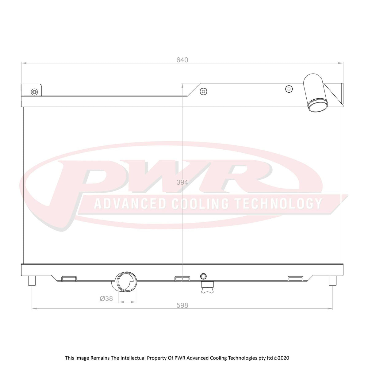 PWR Advanced Cooling 42mm Radiator - RX7 FD Series 6-8