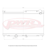 PWR Advanced Cooling 42mm Radiator - RX7 FD Series 6-8