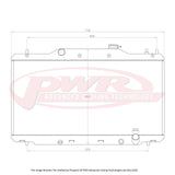 PWR Advanced Cooling 42mm Radiator - Integra Type R DC5