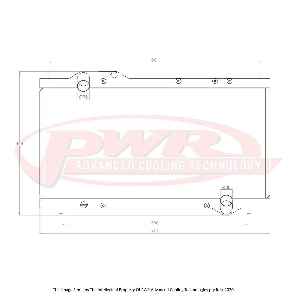 PWR Advanced Cooling 42mm Radiator - NSX 3.0L V6 (NA1/NA2)