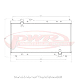 PWR Advanced Cooling 42mm Radiator - NSX 3.0L V6 (NA1/NA2)
