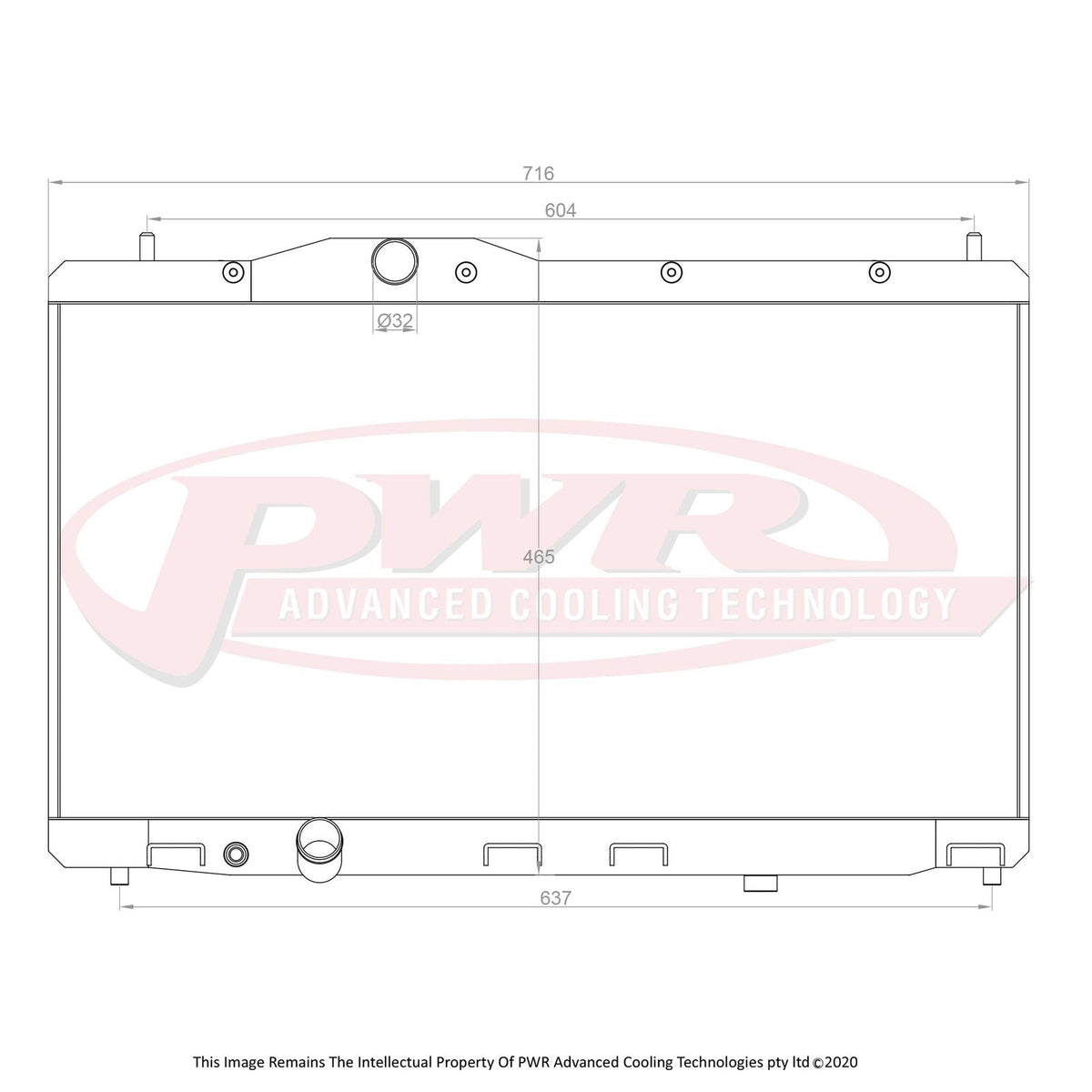 PWR Advanced Cooling 42mm Radiator - Civic FK8