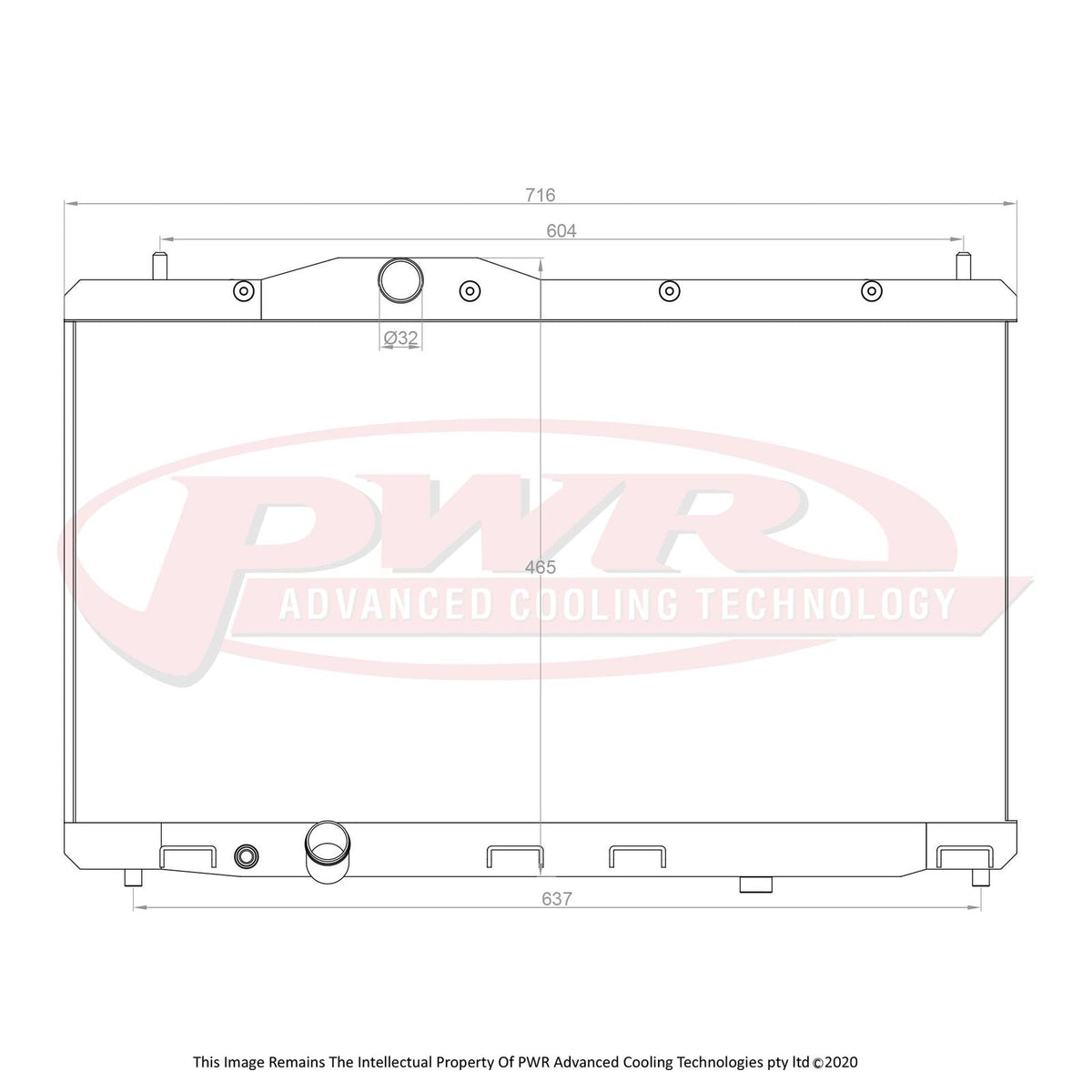 PWR Advanced Cooling 42mm Elite Series Radiator - Civic FK8