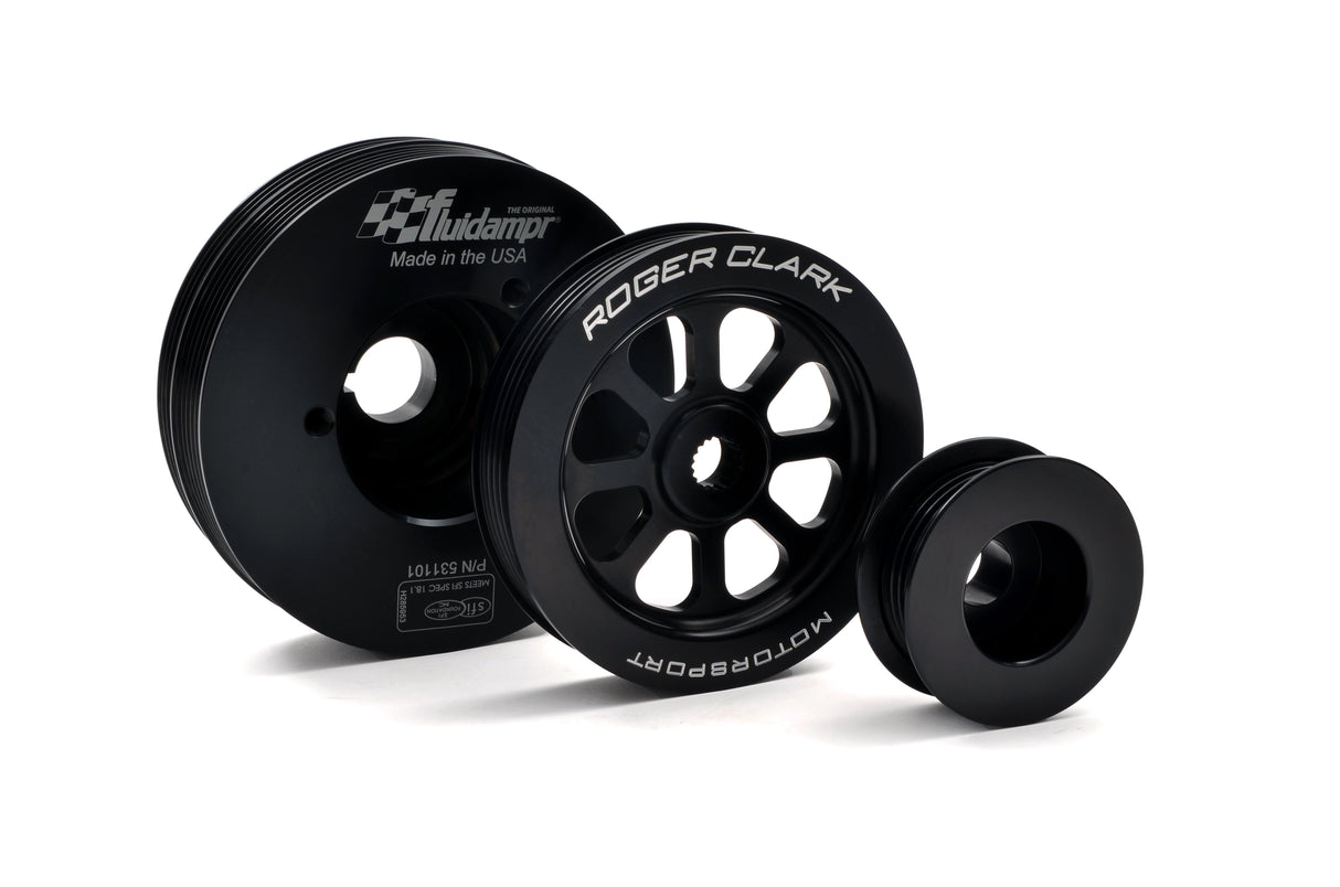 RCM Lightweight Ancillary Pulley Kit & Fluidampr with Air Con 1992-2000 GC8/GF8