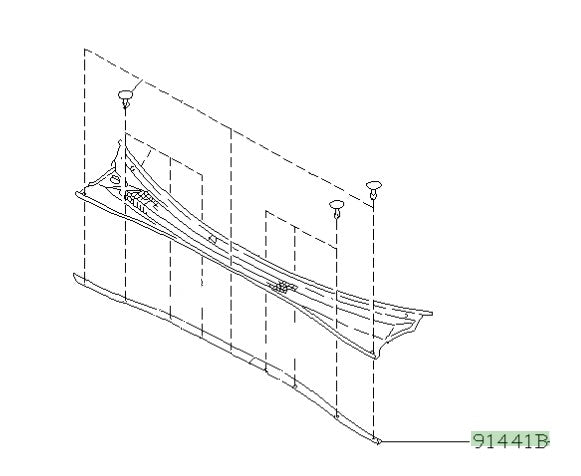 Subaru Impreza GC8/GF8 Scuttle Panel Clip