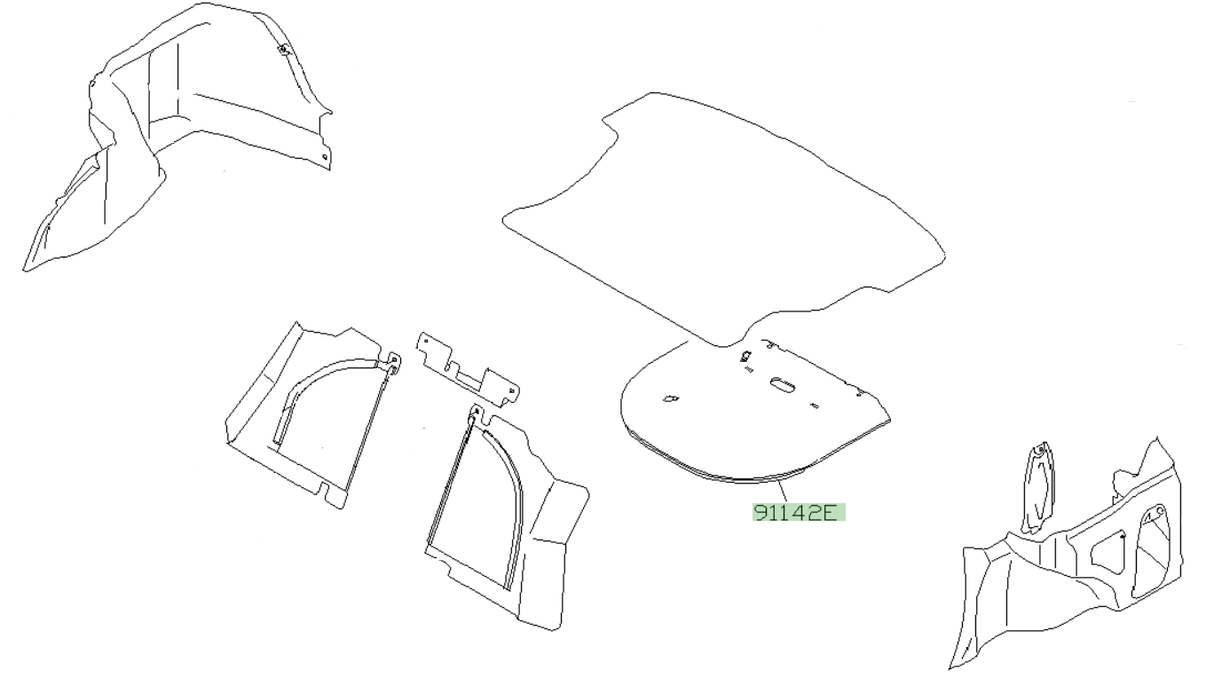 Subaru Impreza Spare Wheel Cover 1992 - 2007