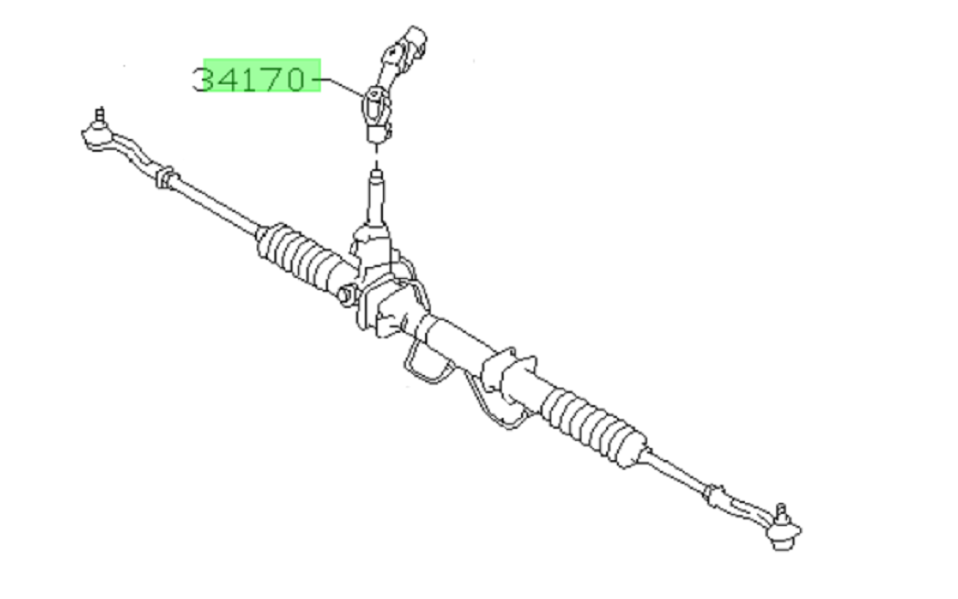 Subaru Impreza GC/GF8 Steering Rack Universal Joint - 1992-2000