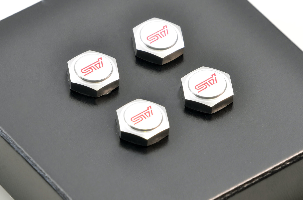 Subaru "STI" Tyre Valve Cap Set