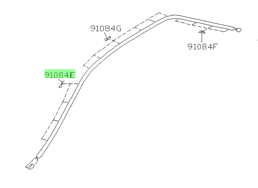 Subaru Impreza GC8/GF8 Black Roof Trim Clip 1992-2000